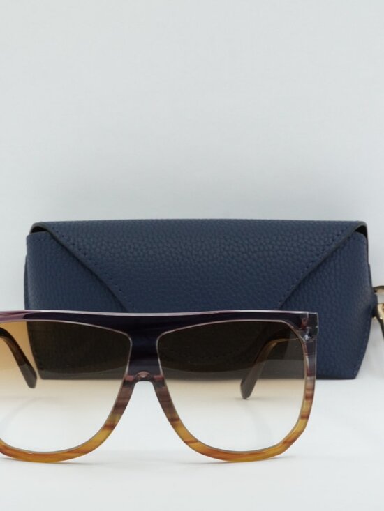 Loewe LW40001I 83V Filipa Square Sunglasses – Purple to Orange \\ Light Brown main image 7